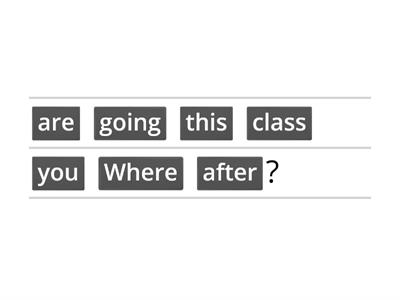 Present progressive for future arrangements. Put the words in order to make questions. Then answer the questions.