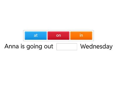 Prepositions in, at , on