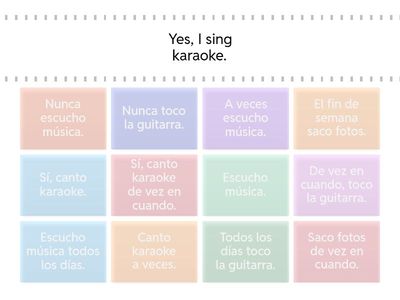 ¿Cantas karaoke?