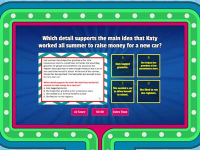 Main Idea and Supporting Details