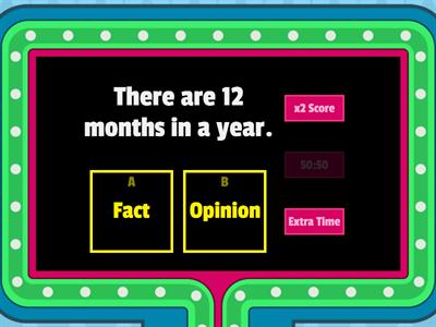Fact and Opinion Gameshow