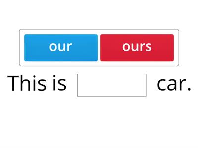 Possessive pronouns