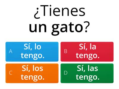 Direct object pronouns in Spanish