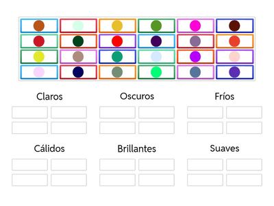 Ordena de acuerdo a las dimensiones del color