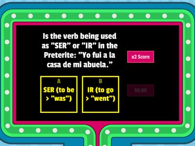 "Ser" and "Ir" Preterite