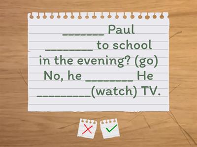 Grammar: Simple present (Level elementary 3B)