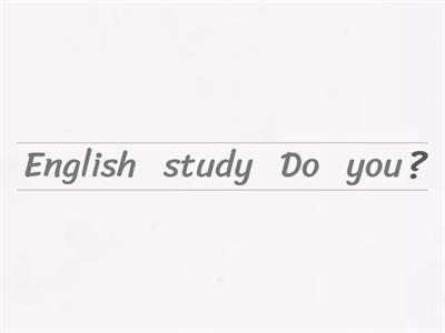 Present simple questions- word order