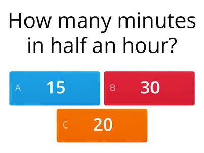 Telling Time to the Hour and Half Hour