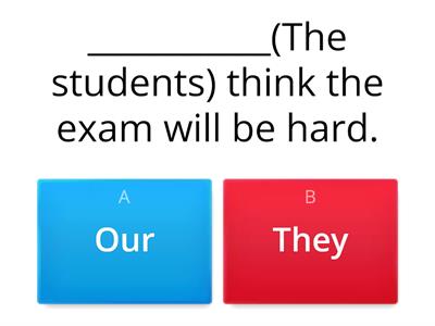 Possessive pronouns