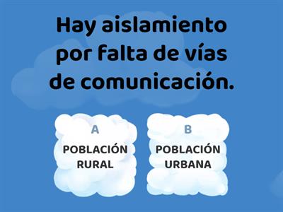 POBLACIÓN URBANA Y POBLACIÓN RURAL 