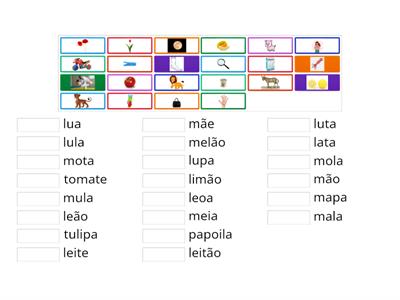 Palavras com L e M (1ºano)