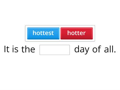 Suffix endings -est and -er Sentences