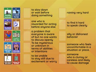 Match up: Animal Idioms ESL - 342