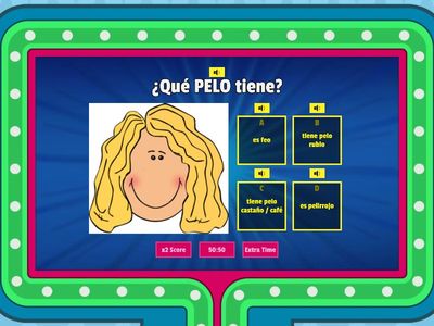 Adjectivos RL -  9 Descripciones de pelo (Gameshow Quiz)
