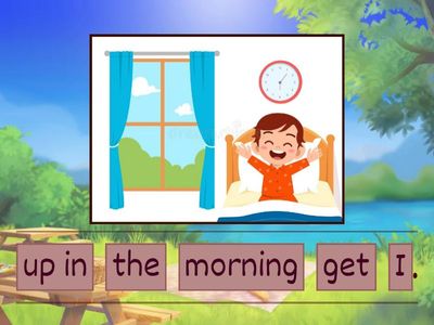 Sentence Building - Present Simple (Daily Routine) Marbles 3