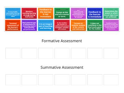 Formative Assessment & Summative Assessment 