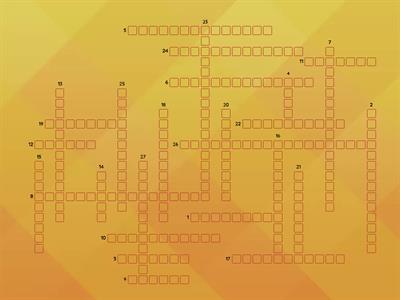 UNIT 4 #8-9 CROSSWORD