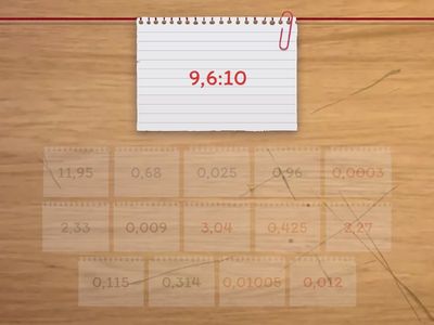 Деление десятичных дробей