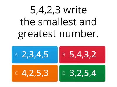 Formation of smallest and biggest number.