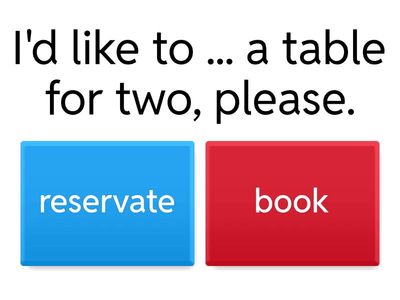 3.8 Travelling: Restaurant