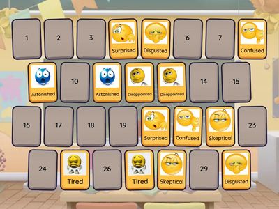 Memory game emotions