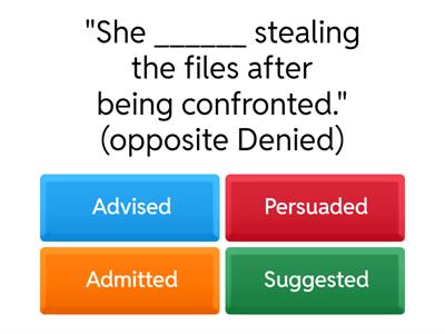 Quiz Reporting Verbs