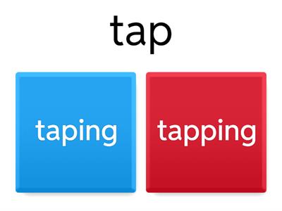 adding -ing to cvc words