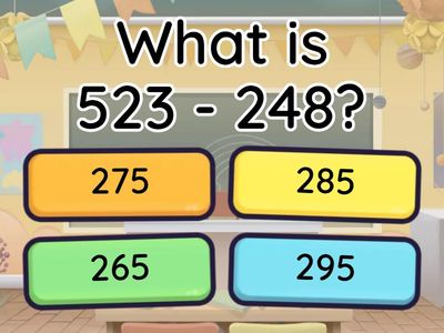3-Digit Subtraction with Borrowing