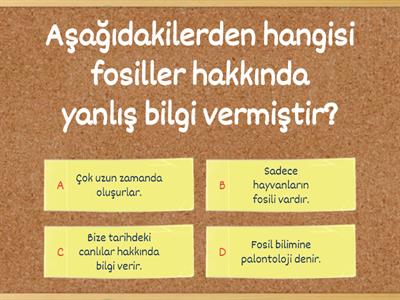 4. Sınıf Fen Bilimleri Test