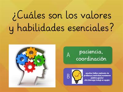 Competencias para el trabajo y la vida (Educación y Formación técnica y Profesional).