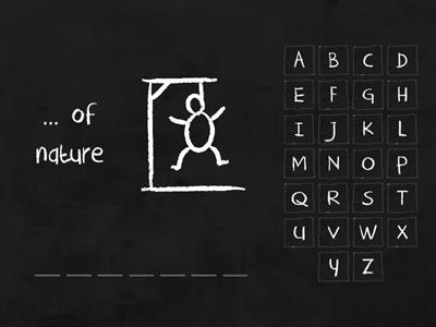 7th Grades, Unit 9: Environment - Vocabulary Hangman