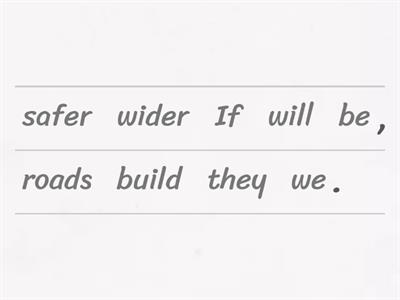 First conditional word order