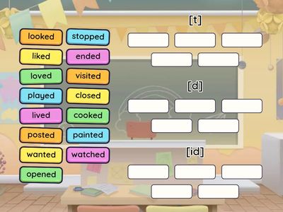 Чтение окончаний правильных глаголов в Past Simple