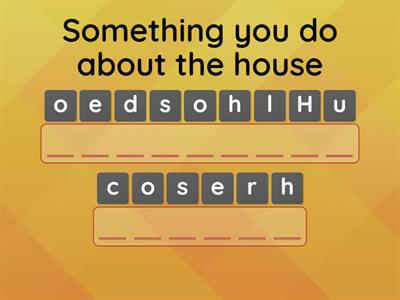 GG3 UNIT 1.1 household chores dictation