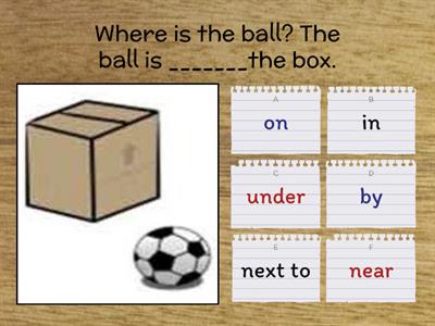 Prepositions of place 