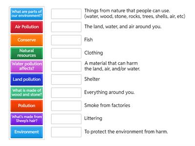 TCI U2L5 How do People Use the Environment?