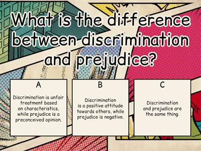 Discrimination vs Prejudice