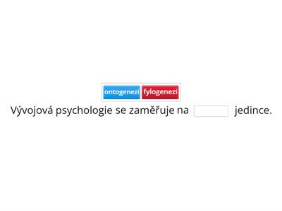 Vývojová psychologie opakování