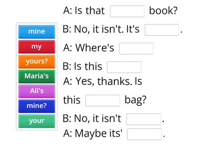 Conversation - possessives