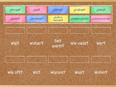 W-Fragen Deutsch/Spanisch