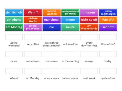 Zeitausdrücke / time expressions (German)