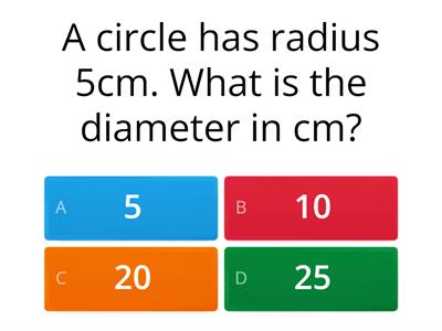 Area and circumference of circles