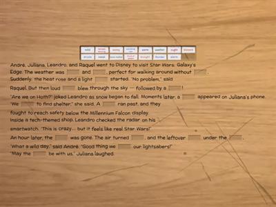 A Magical Disney Storm -  Vocaulary review