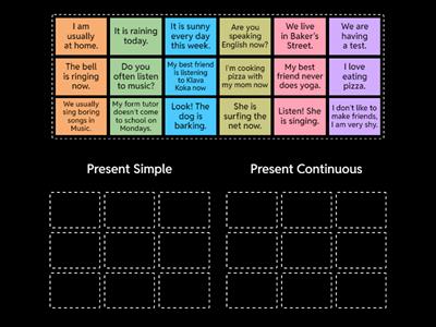 PresentSimple VS PresentContinuous WW1