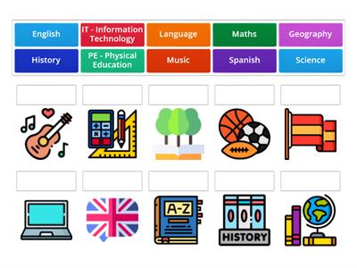 School Subjects - Match up