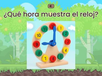Indica la hora correcta marcada en el reloj