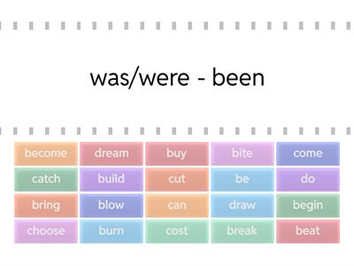 Irregular verbs Block 1
