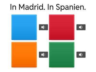 W-Fragen. Welche Frage passt auf die Antwort?