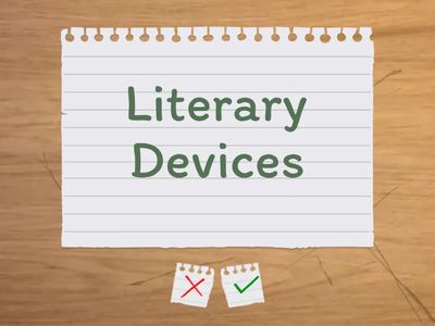 Literary Analysis Vocabulary