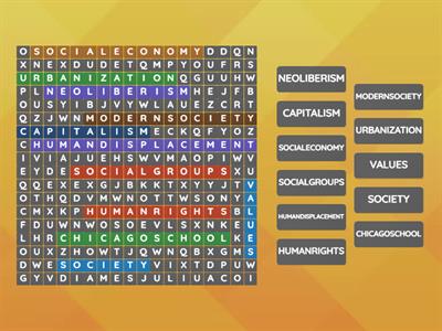  "A" SOCIALOGICAL REASONING VOCABULARY